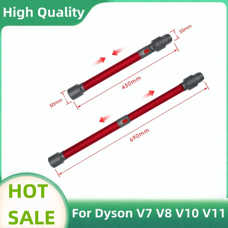 For Dyson V7 V8 V10 V11 Wireless Vacuum Cleaner Extension Rod Telescopic Straight Tube Extension Rod Accessories