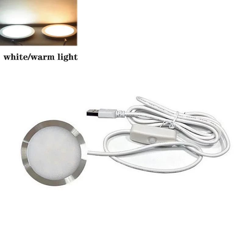 LED Spotlight Ultra-thin USB 5V LED Cabinet Mini Lamp With Switch 10W Jewelry Display Ceiling Indoor Downlight Surfaced Mounted