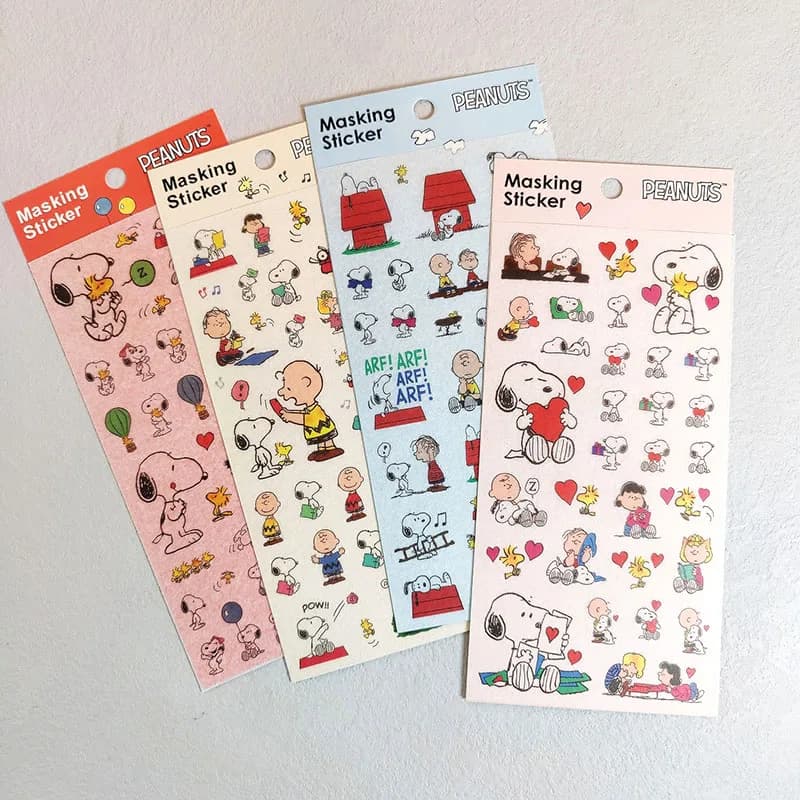 4 pcs/lot Kawaii Snoopy Stickers Cute Scrapbooking DIY Diary Decorative Sealing Sticker Album Stick Label School Office Supplies