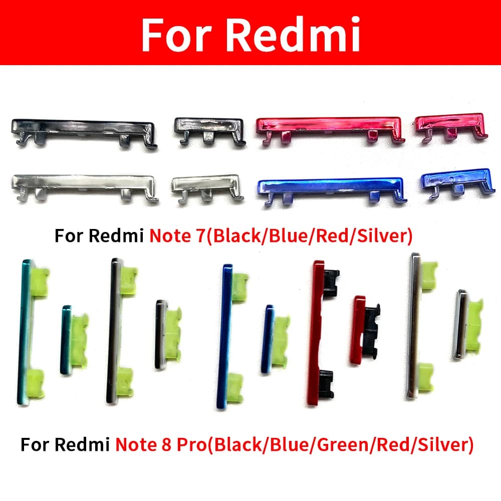 Outstanding Power Volume Button For Xiaomi Redmi Note 7 8 9 Pro 9S Power ON OFF Volume Up Down Side Button Key