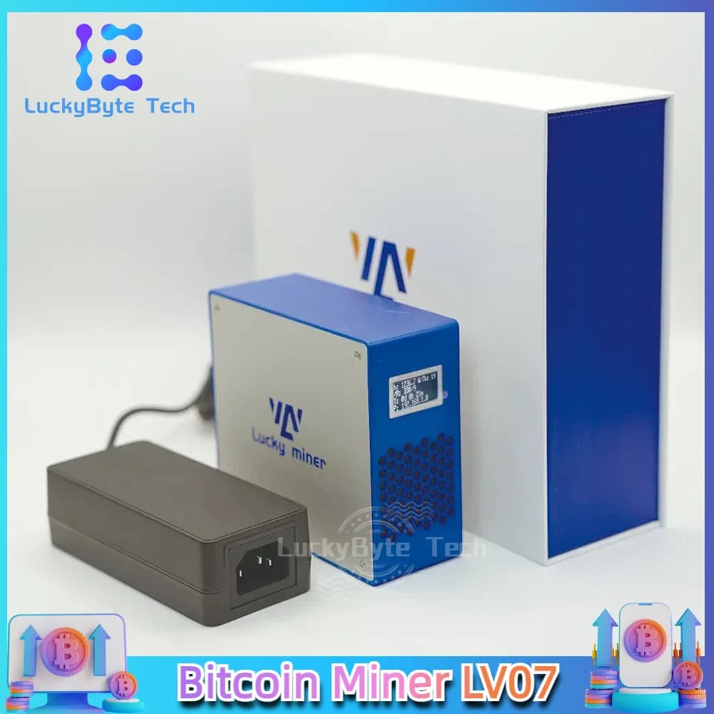 Lucky Miner LV07 Latest Upgrade, SHA-256 Support for BTC, DGB, BCH, Solo Bitcoin Miner, 1T GH/S, WiFi asic miner