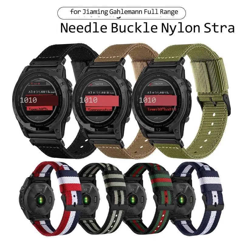 Nylon canvas Watch Band QuickFit 22mm 26mm For Garmin Epix Pro Gen 2 47mm 51mm/Fenix 7X 7 Pro/Quatix 6 6X 5X Strap Bracelet