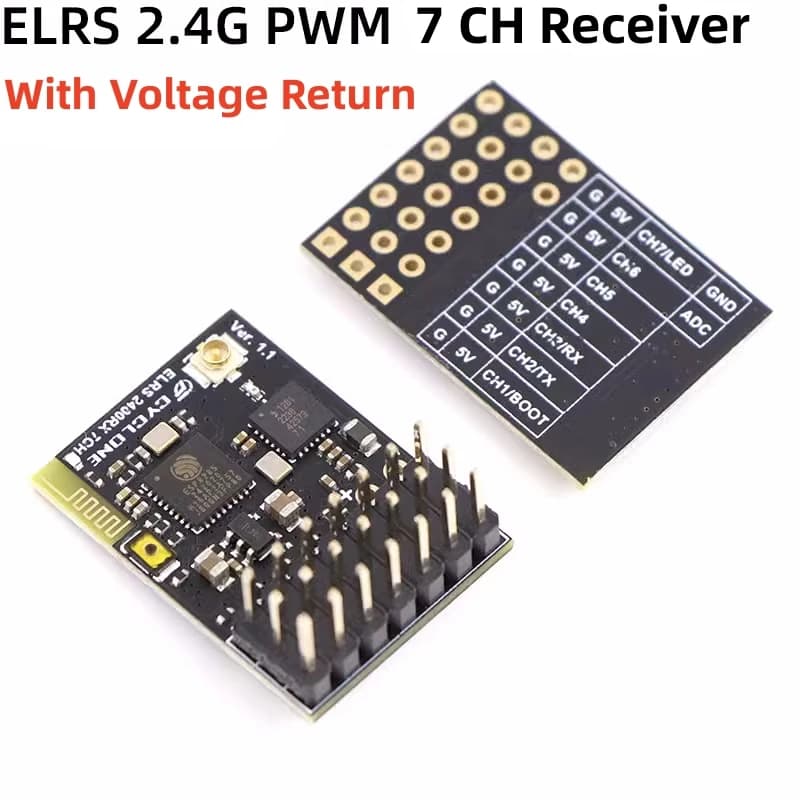 ELRS 2.4G PWM 7CH 6CH CRSF Receiver CYCLONE Support ELRS 3.2 Protocol Copper Pipe Antenna For RC Car Boat FPV Drone Quadcopter