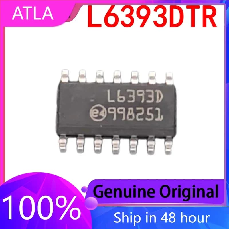 1PCS New L6393DTR Screen Printed L6393D Packaging SOP14 Gate Power  Driver Original Stock