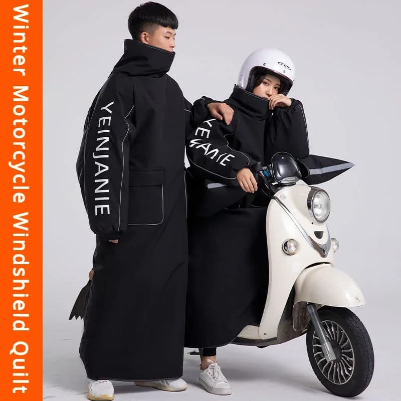Motorcycle Windshield Quilt Winter Plus Velvet Thickening Waterproof Cold-proof Warm Clothing Riding Windshield Cover 오토바이