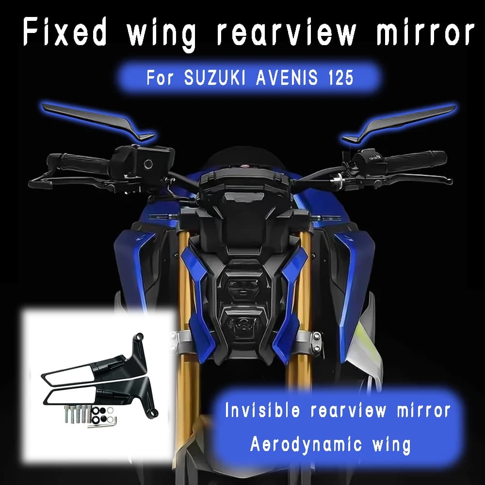 For SUZUKI AVENIS 125 motorcycle fixed wing invisible small wing mirror kit, rotatable and adjustable rearview mirror
