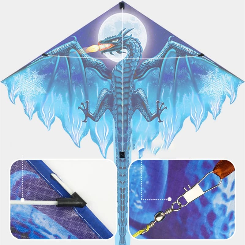 Large Dragon Kite For Kids & Adults Easy To Fly Large Huge Dragon Kite Come Tail Easy To Fly Kite Outdoor Toy