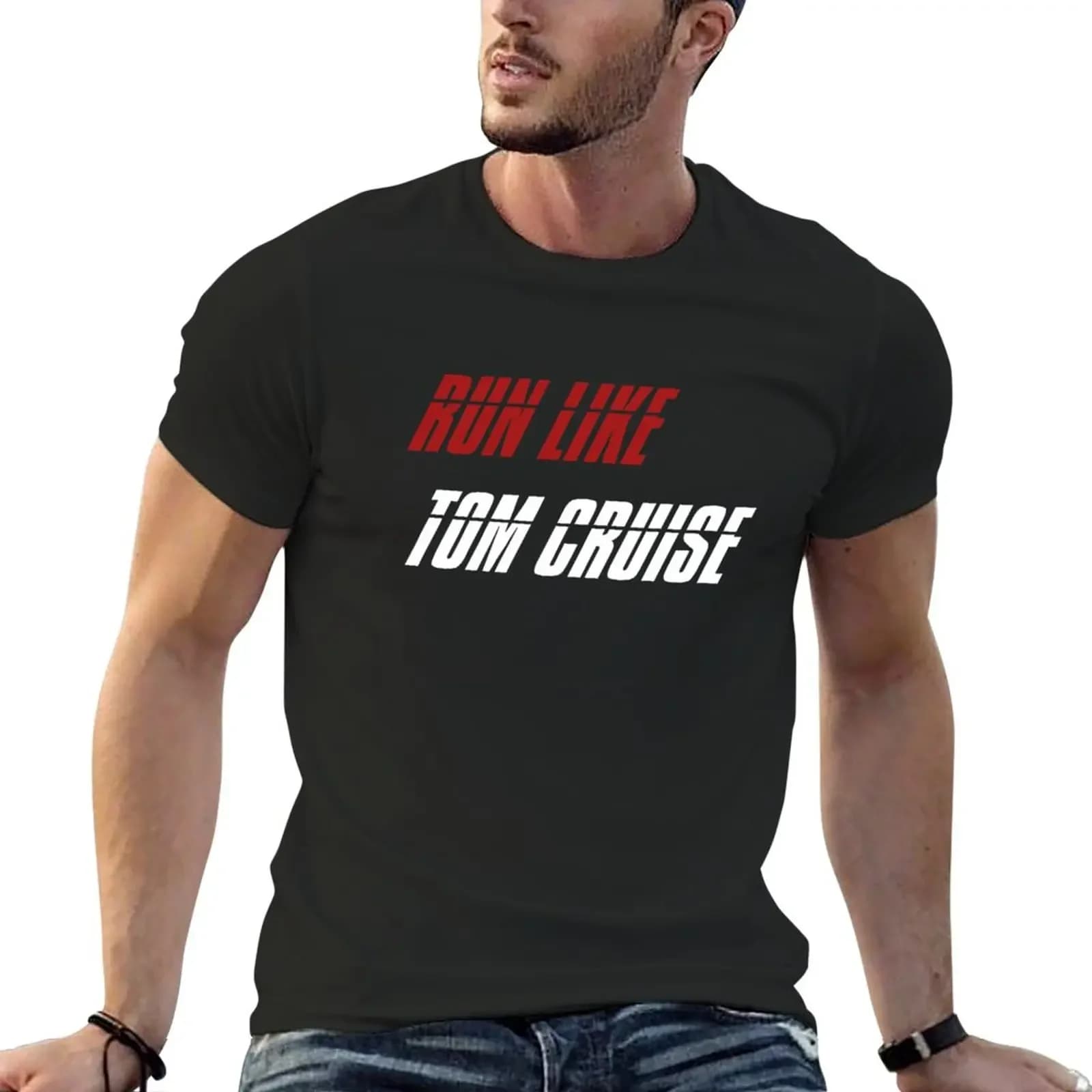 New Run Like Tom Cruise T-Shirt Tee hir graphic   cuom   boy   men plain  