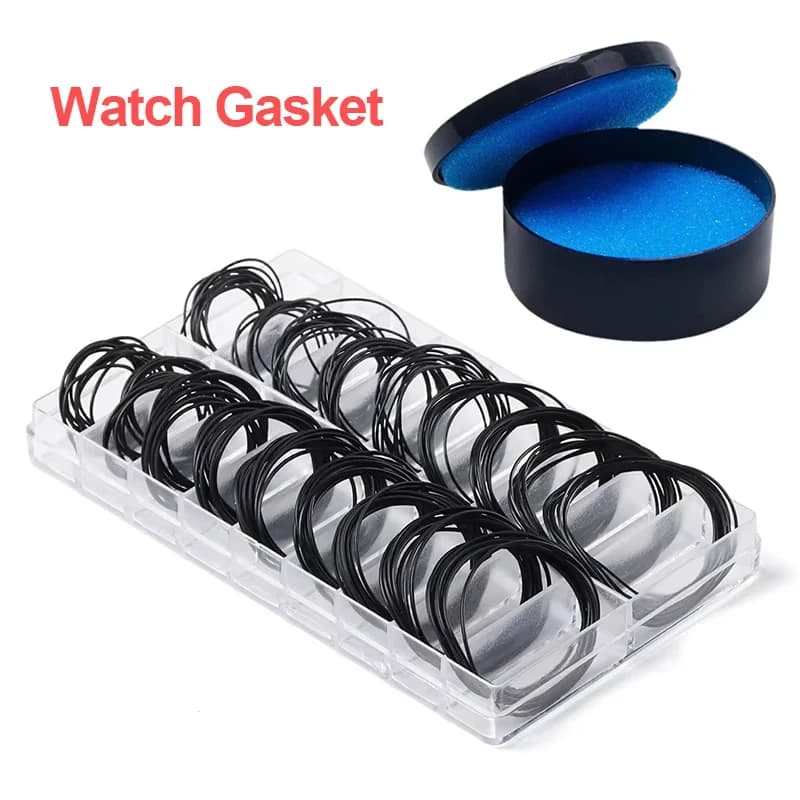 200Pcs Watch Back Case Rubber O-Ring Waterproof Gasket Repair Tools for Watchmaker Thickness 0.5Mm/0.6Mm O-Ring Seal Gasket