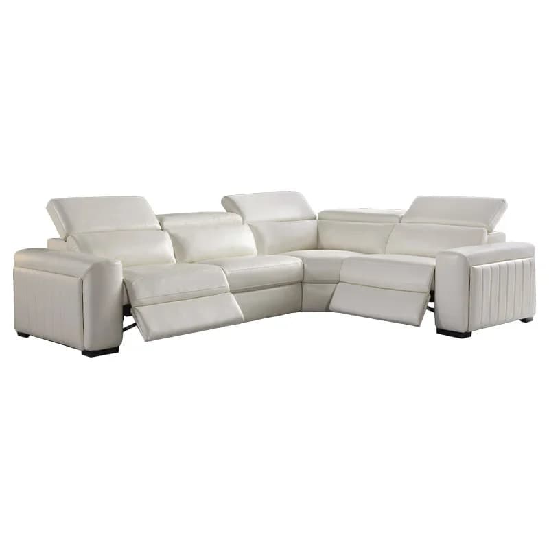 High-end first-layer cowhide electric function sofa retractable villa large living room sofa