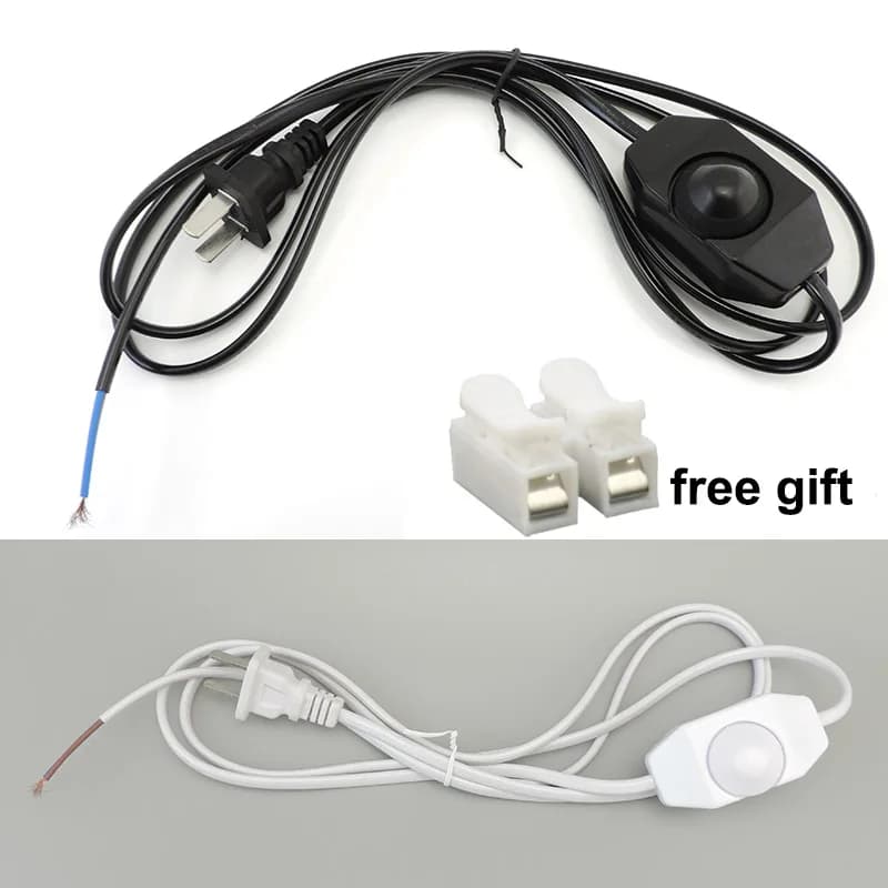 AC electric Dimmable power supply Switch Cable Light bulb Modulator Lamp Line Dimmer Controller Table wire 110V 220V EU US Plug