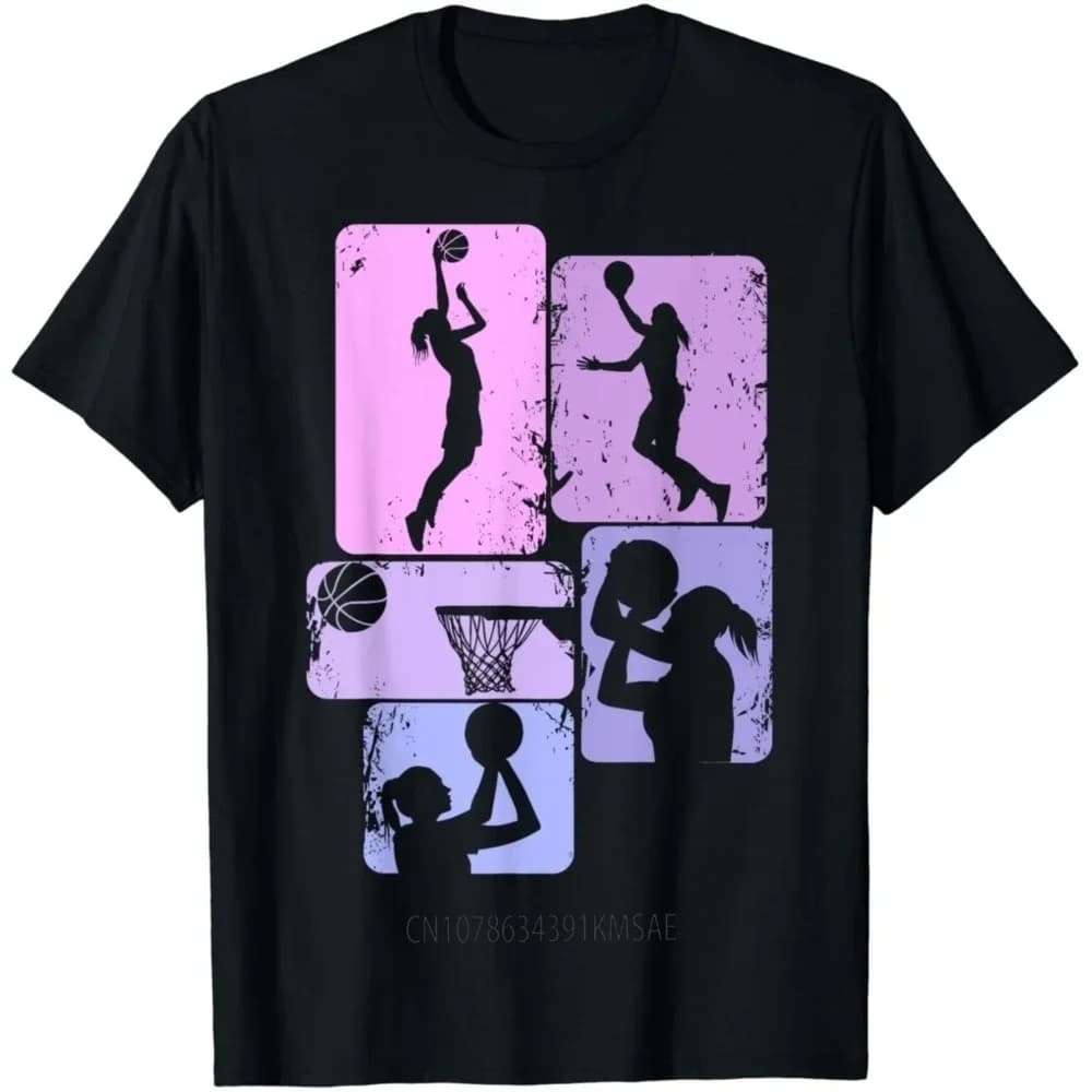 Funny Birthday Gift Basketball Girl Women Girls Kids T-Shirt Unisex Style Shirts for Women Men Clothing Camisas