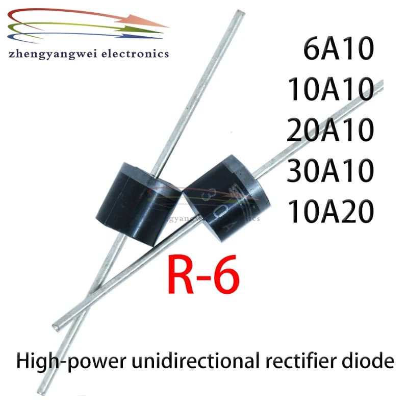 20pcs/lot 6A10 10A10 20A10 30A10 10A20 Rectifier Diode 6A 10A 20A 30A 1000V 2000V R-6