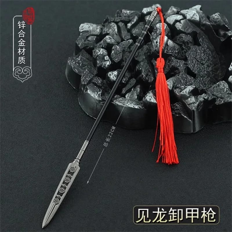 1/6 22CM Soldier Miniature Cold Weapons Zhao Yun Dragon Armor Removal Spear Model Toy Fit 12'' Action Figure Body In Stock