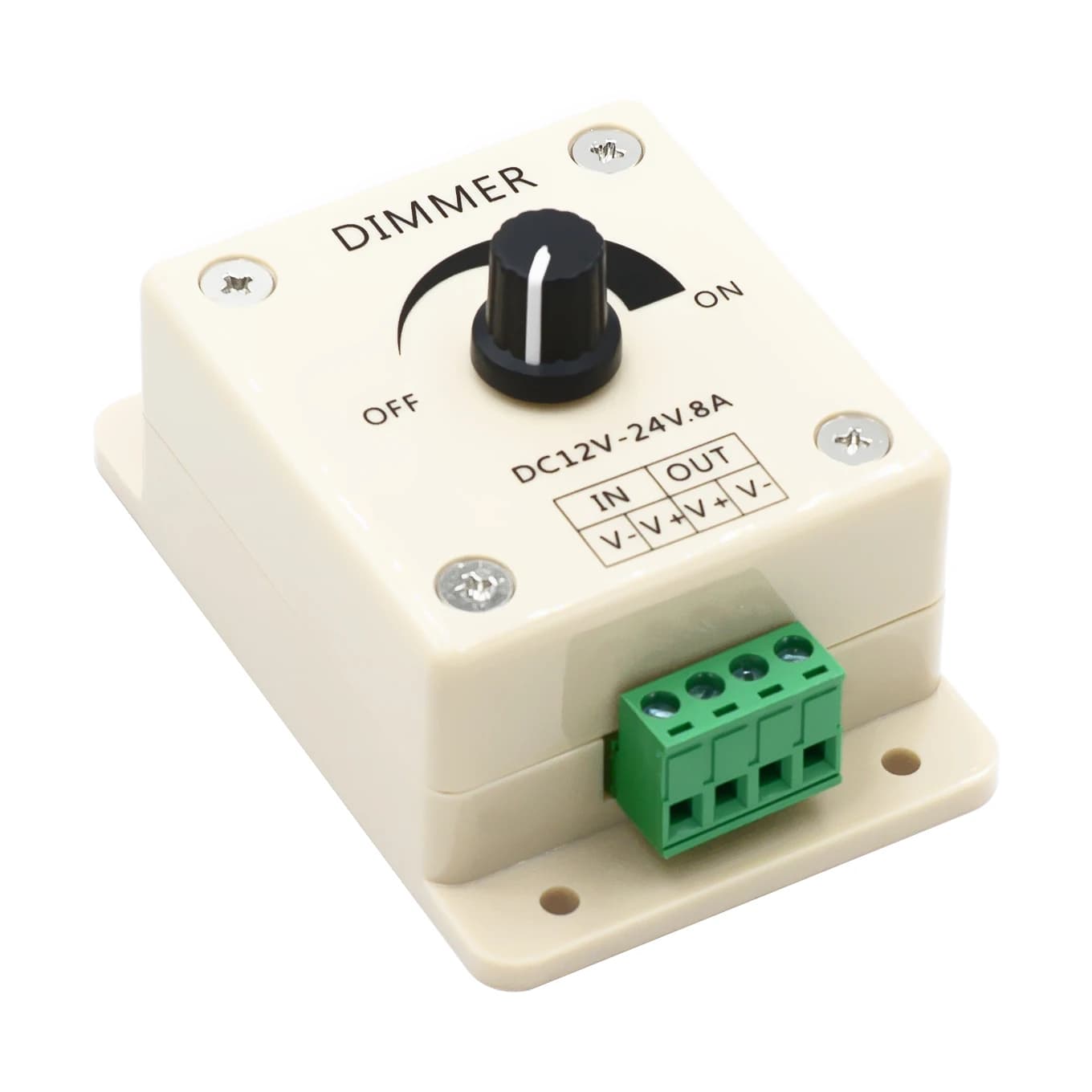 DC-DC 8A Adjustable speed controller DC 12V LED dimmer 12V moving knob switch PWM single-channel 8A low voltage 12-24V