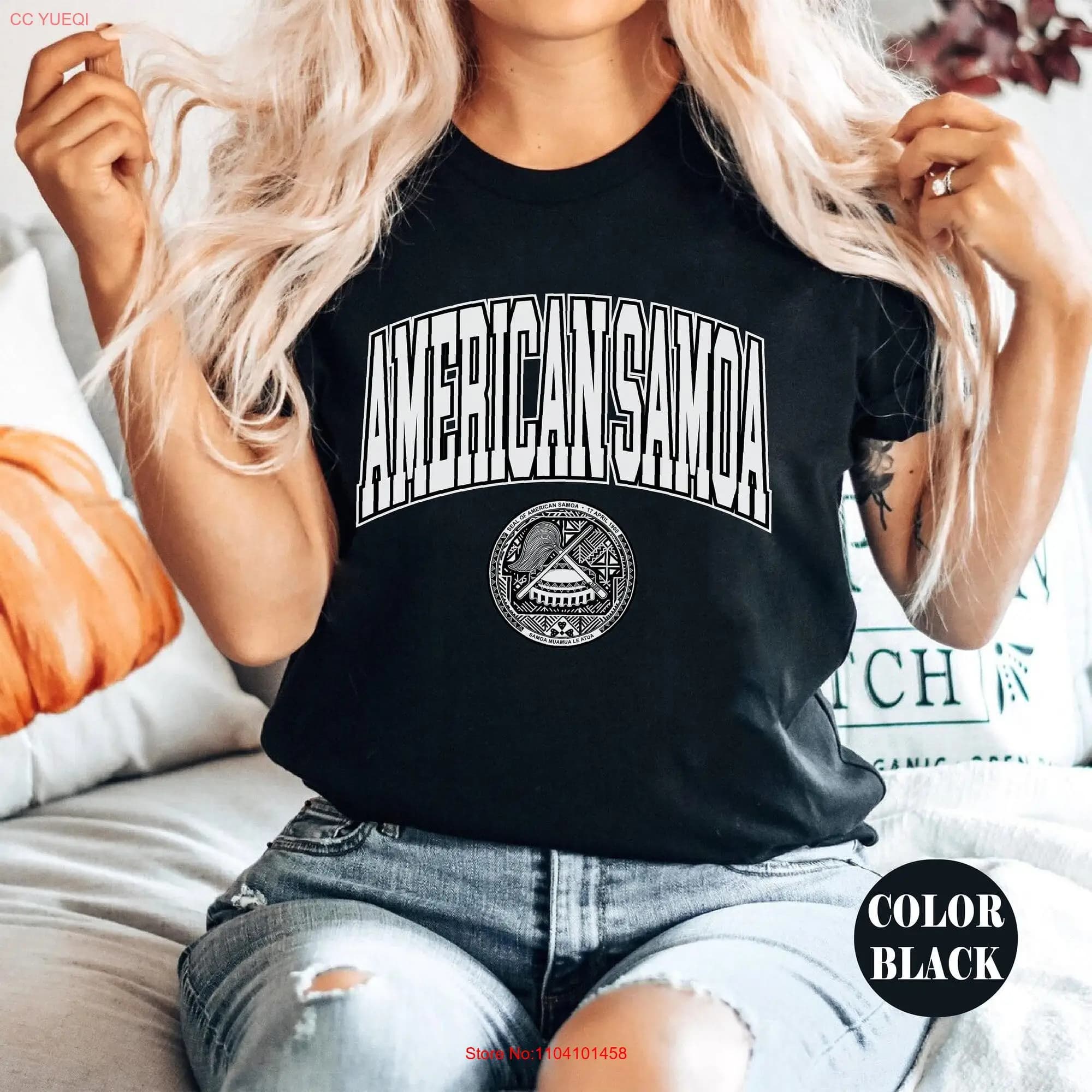 American Samoa T Shirt Soft and Comfortable Emblem Samoan s tee coat of arms long or short sleeves