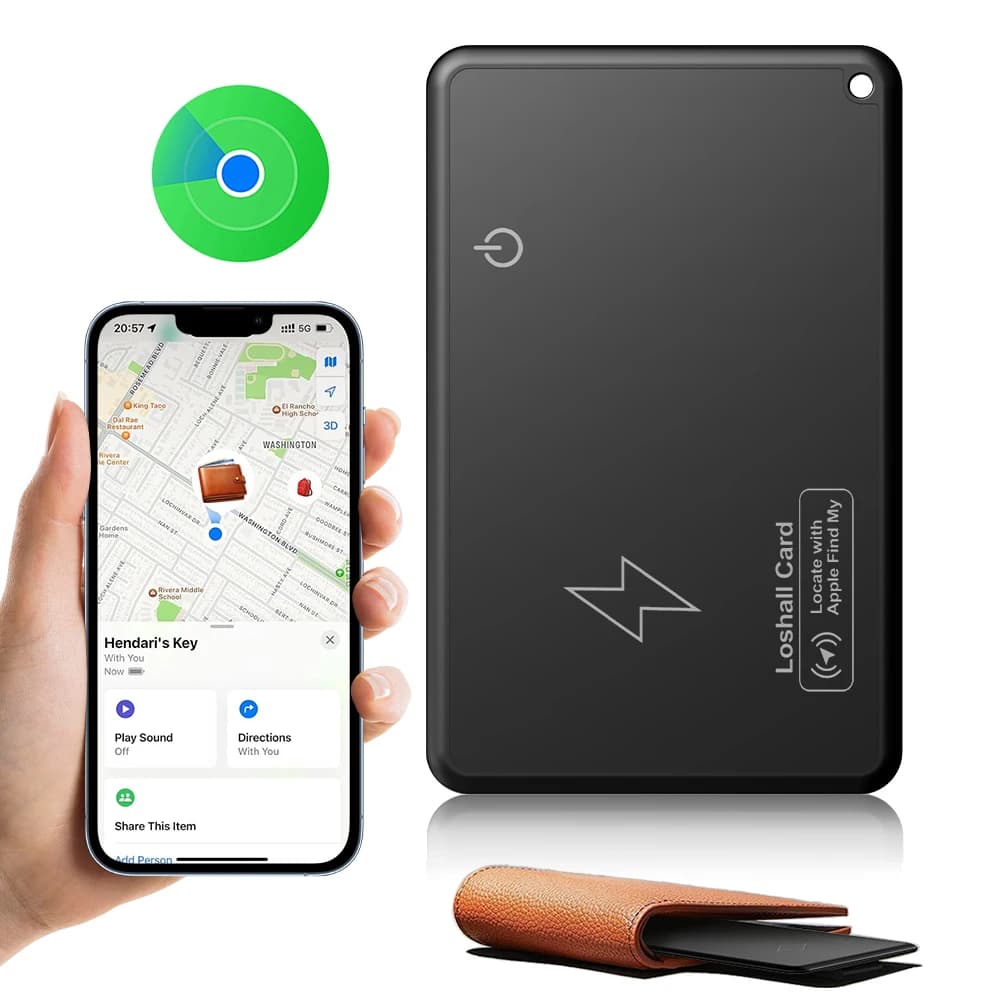 Wallet Tracker Card Wireless Charging Tracking Location Gps Locator Smart Tag Iphone Apple Device Find My Airtag Replacement