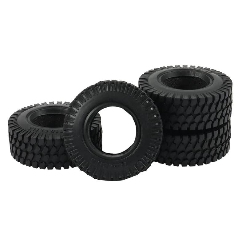 8PCS 75MM 1.55Inch Rubber Wheel Tires Tyre For RC Crawler Car Axial Yeti Jr 90069 D90 TF2 Tamiya CC01 LC70 MST JIMNY