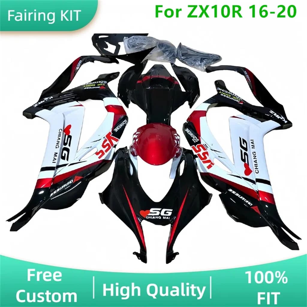 For Kawasaki 16 17 18 19 20 ZX-10R 2016 2017 2018 2019 2020 ZX10R Prime Fairing Kit Sportbike Body Bodywork Parts Free Custom