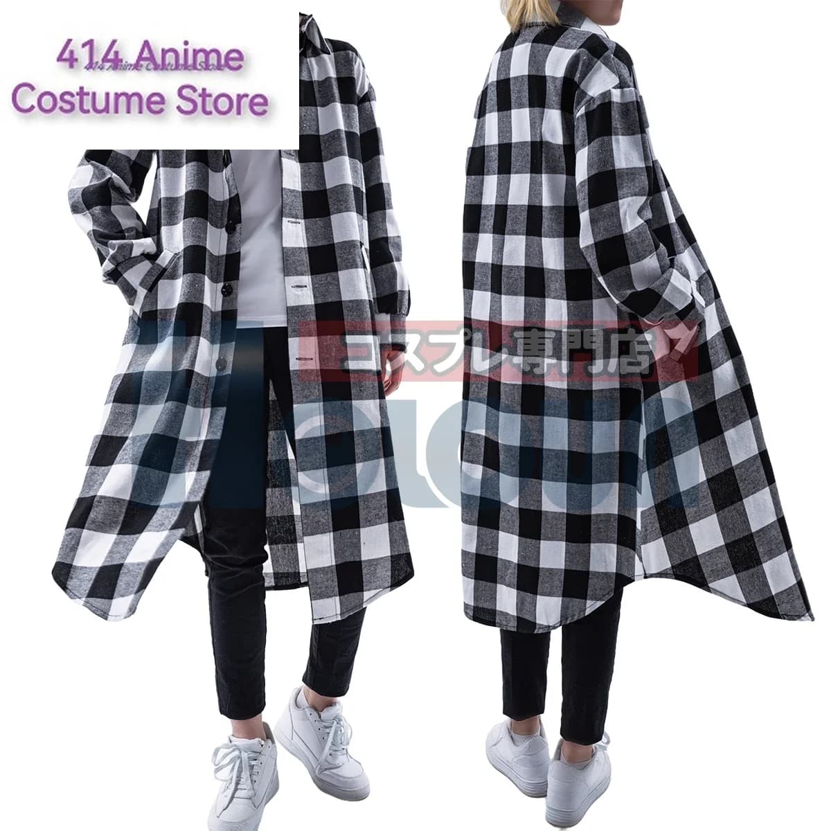 Anime Tokyo Manji Gang Manjiro Sano Mikey Cosplay Costume Long Sleeve Plaid Shirts Blouses Coat Daily Casual Wear