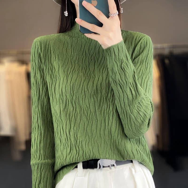 2024 New Fashion Knitted Cashmere Top Women's Pullover Autumn And Winter Sweater