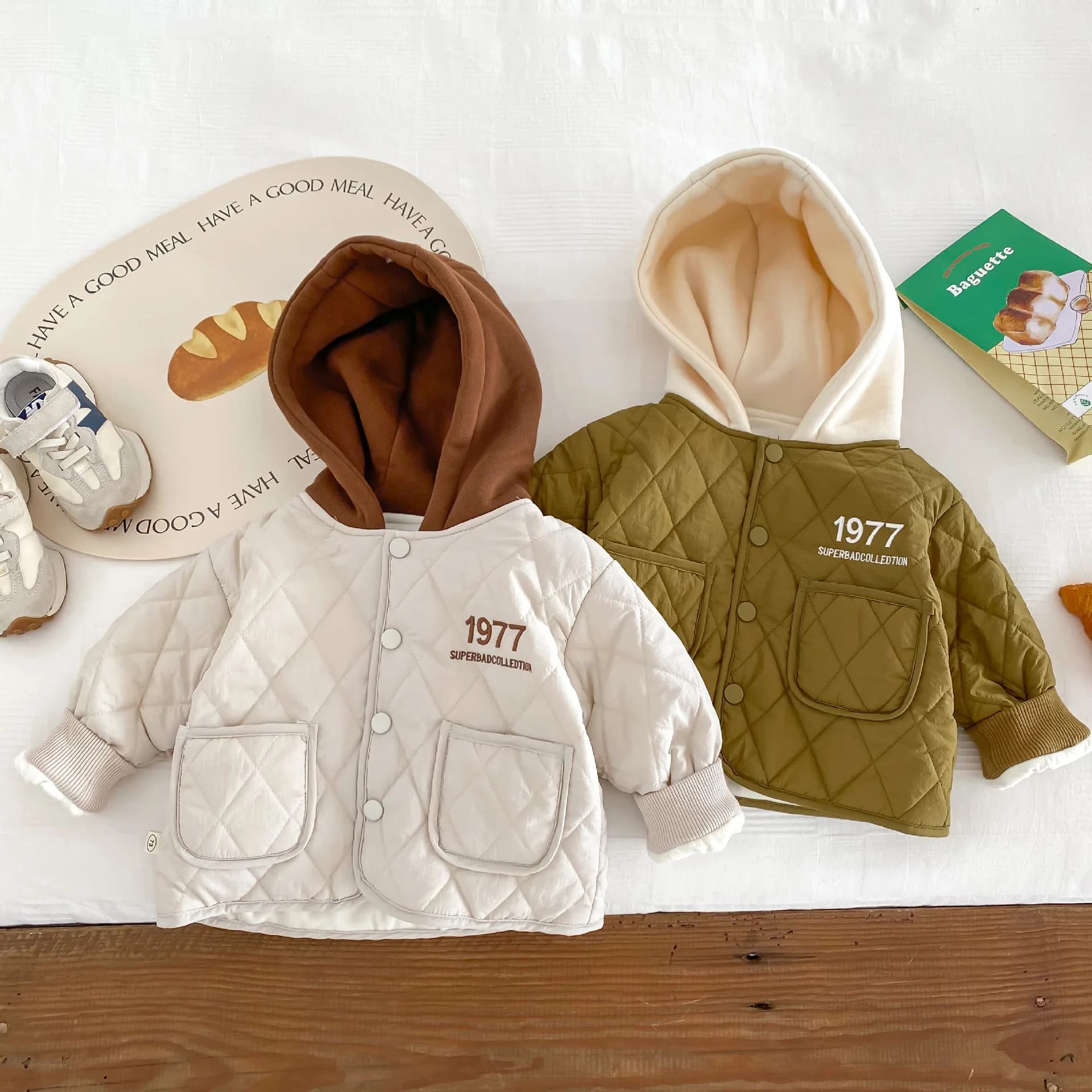 0-5 Years Kids Coat Baby Boy Winter Warm Hooded Jacket Toddler Windbreak Jacket Girl Simple Style Costume Children Parka Outwear