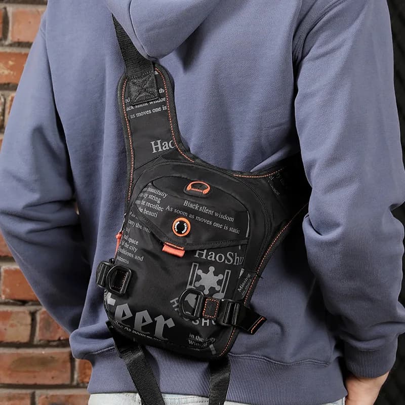 Men Women Multifunctional Sports Waist Bag Shoulder Bag Chest Bag Small Backpack Outdoor Running Riding Fishing Mini Phone Bag