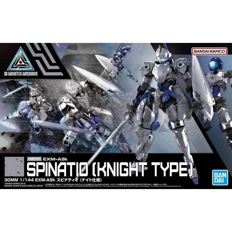 Bandai Original 30MM 1/144 EXM-A9k Spinatio Knight Type Assembly Model Kit Toys Collectible Gifts For Children