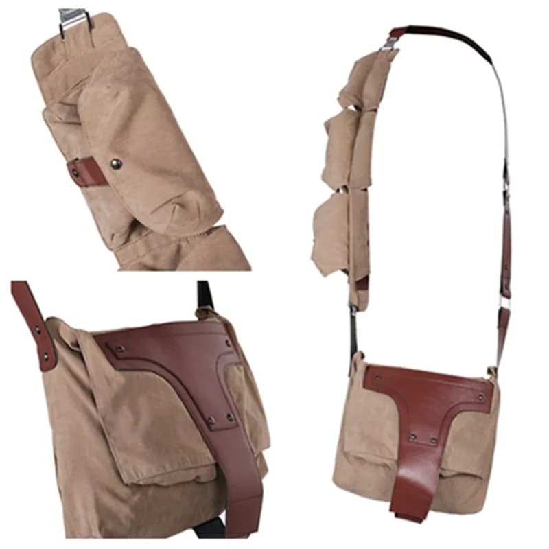 Poe Cos Dameron Cosplay Shoulder Bag Men Women School Crossbody Messenger Bags Rucksack Adult Fantasy Costume Accessories Gifts