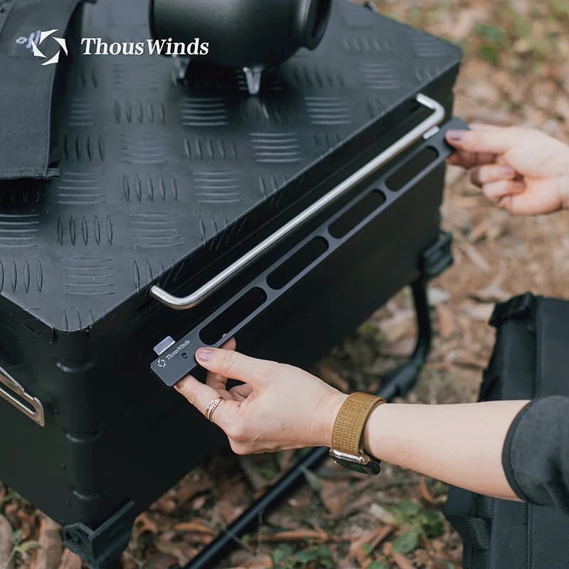 Thous Winds Snow Peak Cntainer Storage Box Side Rail, Aluminum Alloy Outdoor Storage Bag Hanging Accessories, Camping Supplies