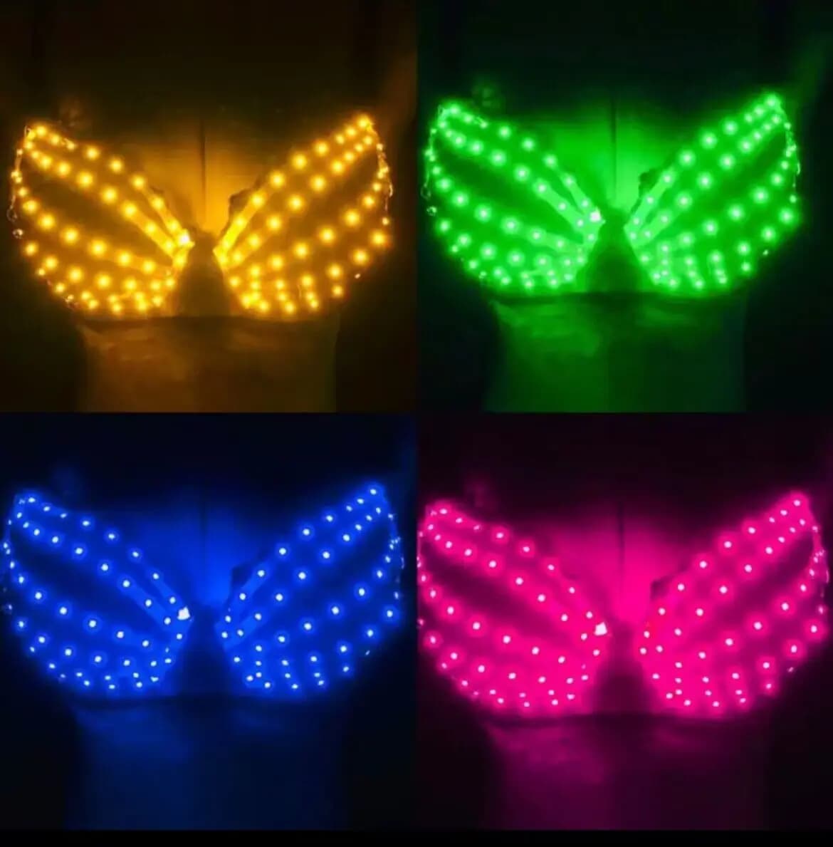 Led bra light up bikini music festival women show girl sexy outfit lights up bikinis remote controller rgb