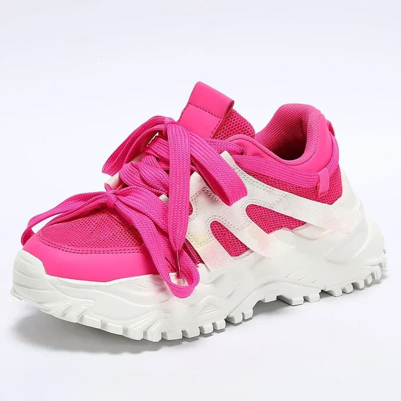 Clunky Sneaker Thick-soled Increase Mesh Surface Breathable Comfortable Casual Sports Shoes Fashion Matching Outdoor Couples