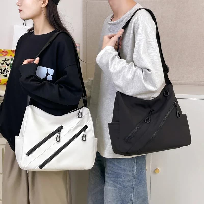 Canvas Bag for Women Large Capacity 2024 New Autumn and Winter Niche Single Shoulder Crossbody Bag Class Commuting Dumpling Bag