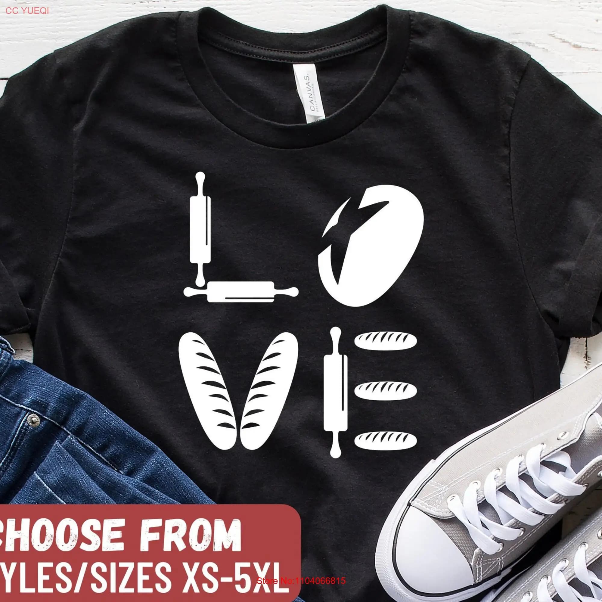 Baking T Shirt s Funny Baker Lover Culinary Love Breadmaking long or short sleeves