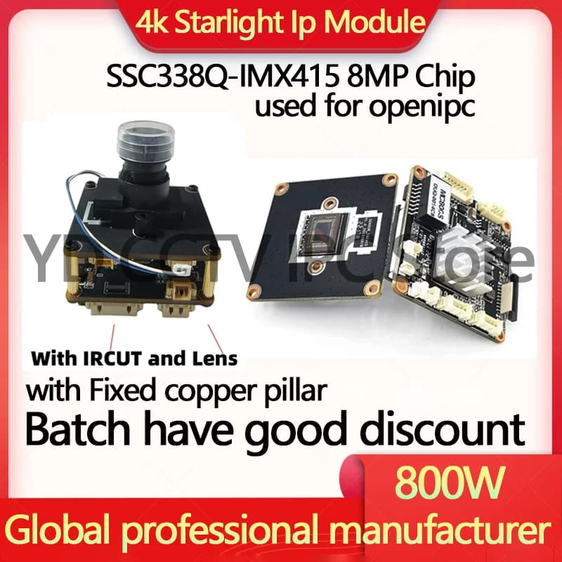 IMX415 SSC338Q8mp SigmaStarLight sony 4K HD CCTV H265IPCamera mini ModuleBoard RTMPRTSP for uav openipc Onvif security videolink