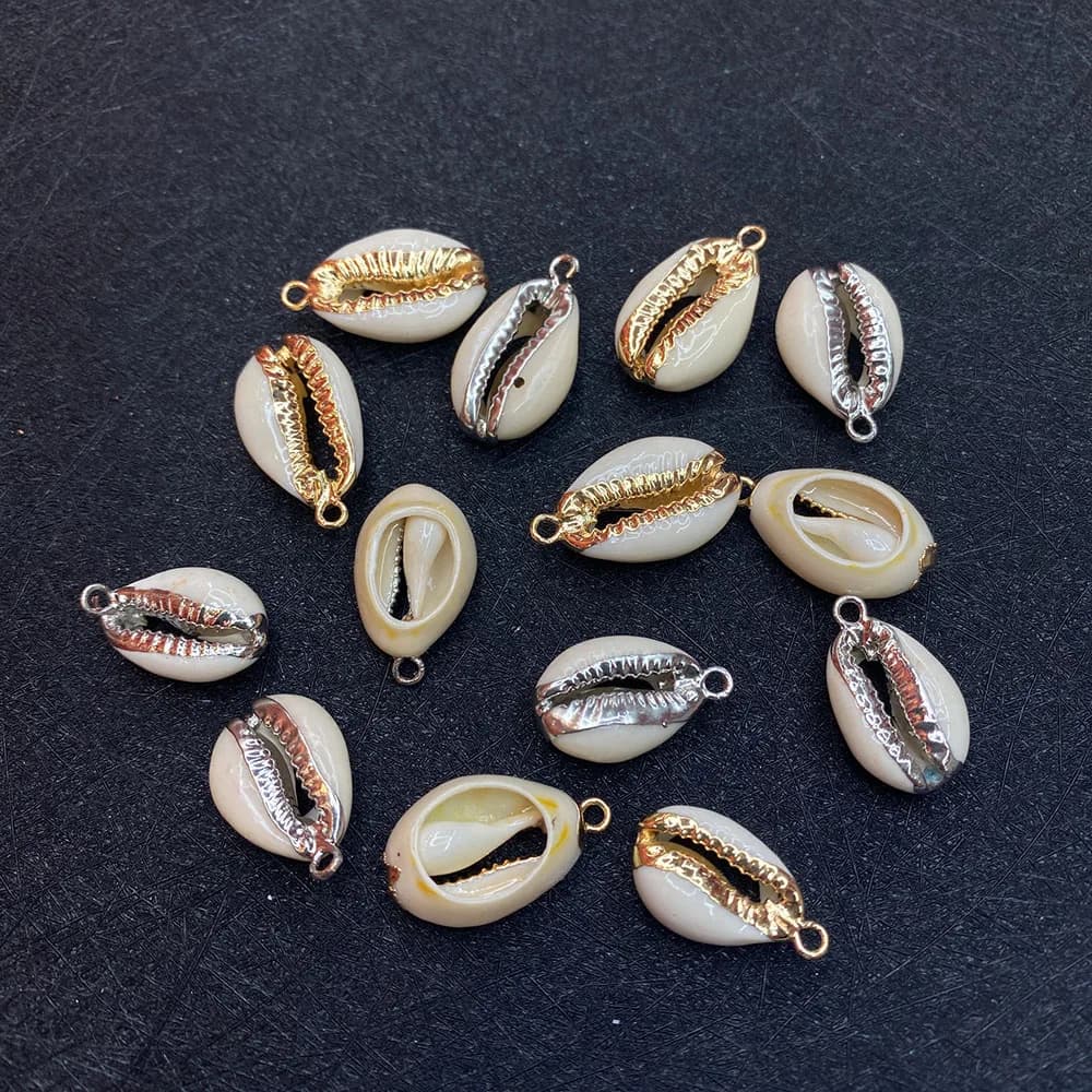 Exquisite Natural Shell Conch Pendant 13-25mm Electroplating Charm Fashion Jewelry DIY Necklace Earrings Bracelet Accessories