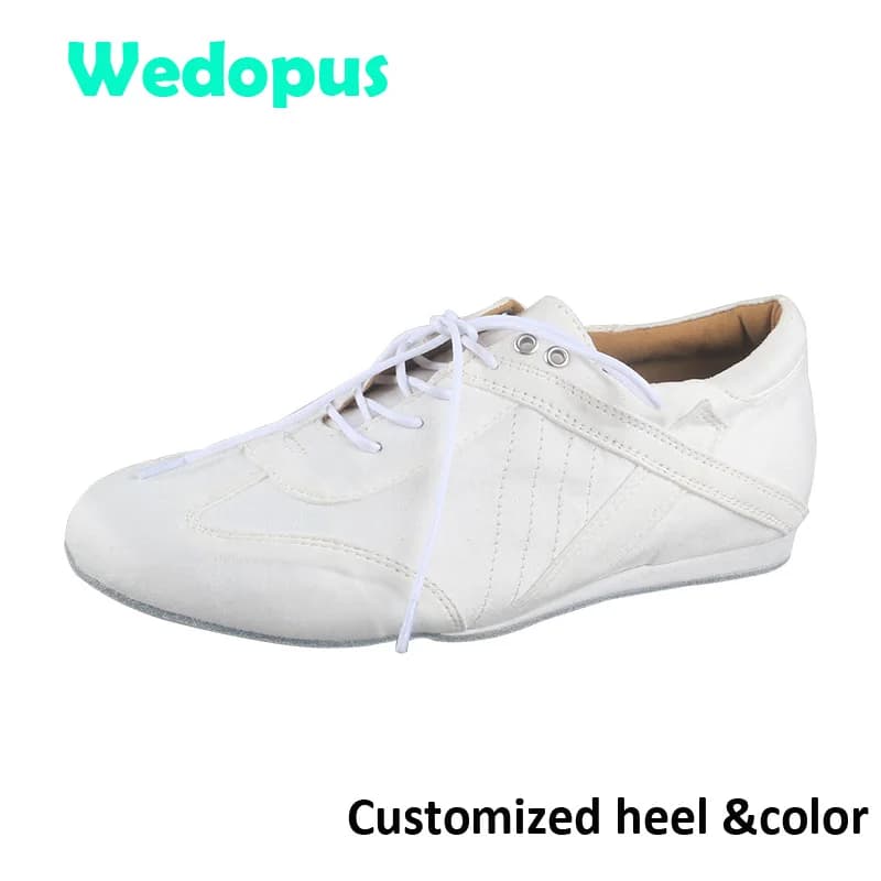 Wedopus 28 Colors White Latin Dance Shoes Due to 4 Summer Women Sports Shoes to Dance Indoor Customized Heel