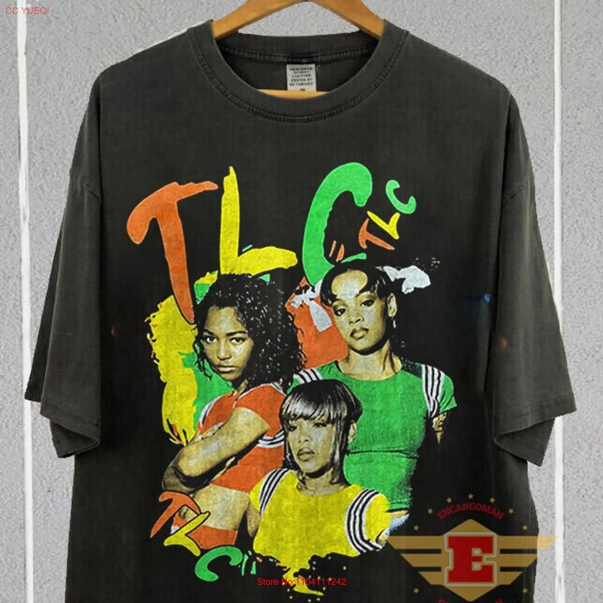 TLC T Shirt Vintage 90S Group Music Band EO98R long or short sleeves