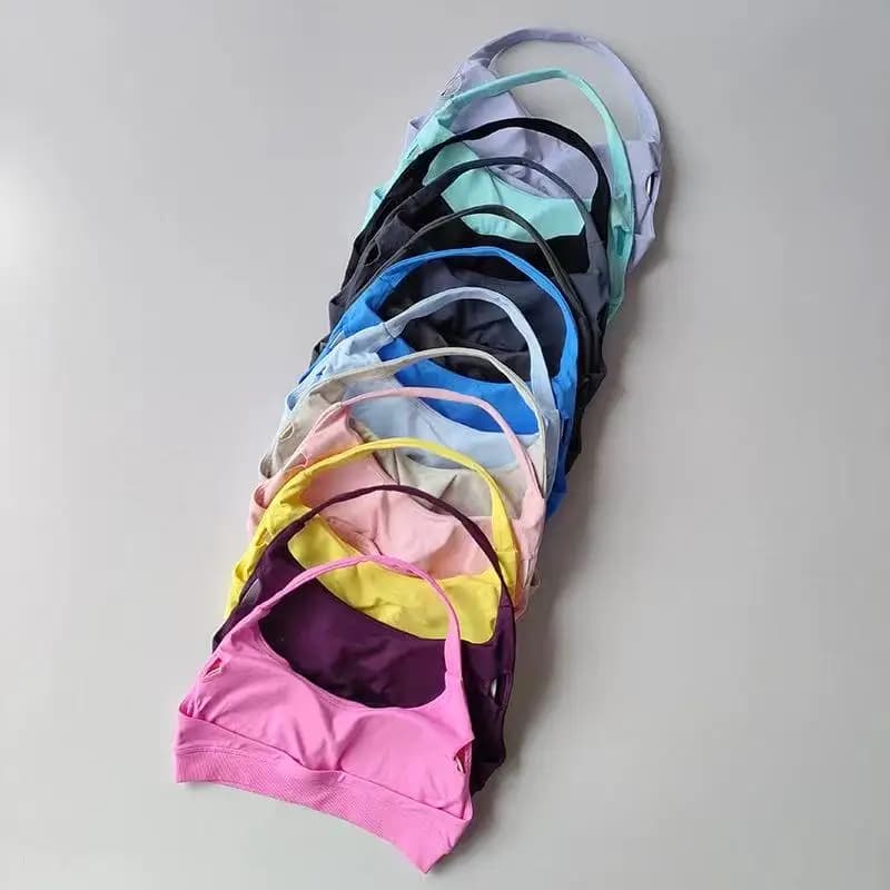 Sports Bra Women Shockproof Seamless Halter Top High Support Push-up Open Back Gym Wear Fitness Yoga Workout Underwear