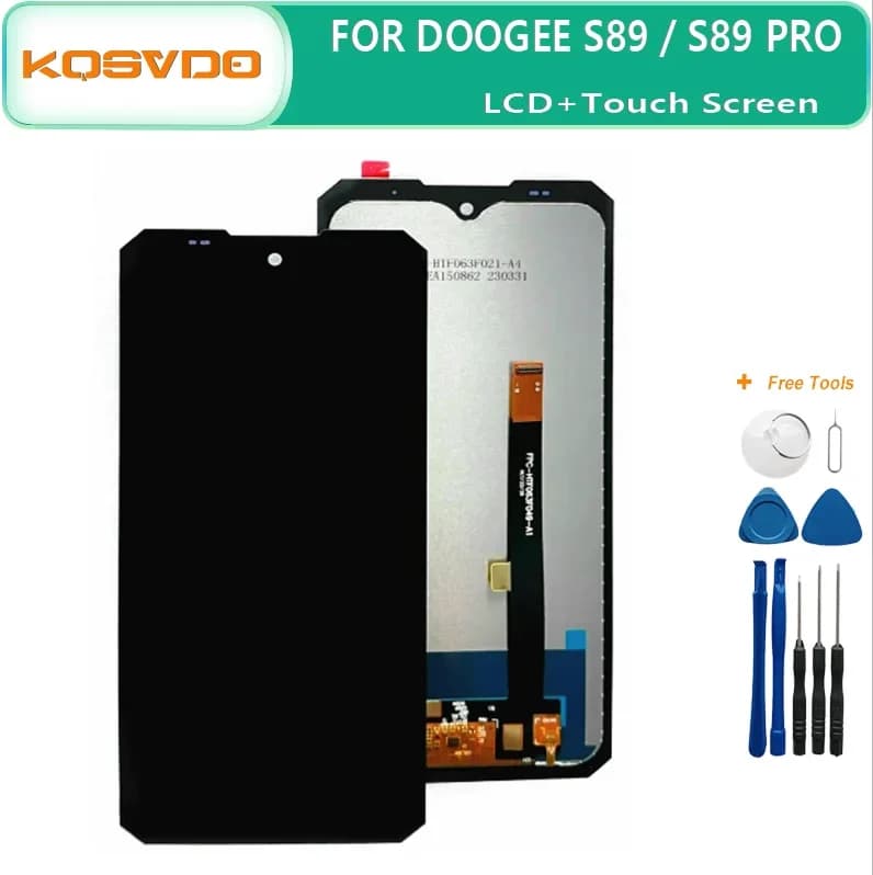 100% Work For DOOGEE S89 / S89 PRO LCD Display + Touch Screen Digitizer Replacement For S 89 Pro LCD Repair Parts + Glue