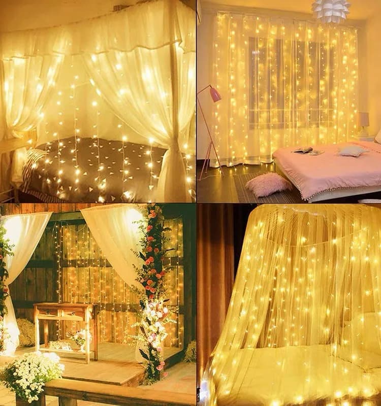 1pc USB 3x3/3*2/3*1 LED Curtain Bedroom Lights Christmas Garland Fairy Light Festoon Wedding Home Bedroom Decoration Lighting