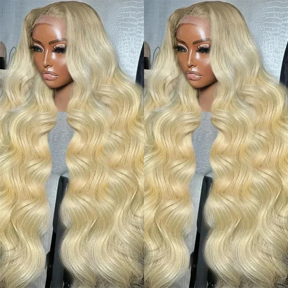 250 Density 30 40 Inch 613 honey blonde Body Wave 13x6 HD Transparent Lace Frontal Wigs Human Hair Brazilian 13x4 Lace Front Wig