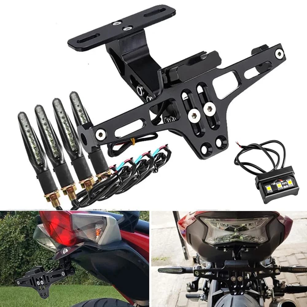 Motorcycle License Plate Holder Number Plate Bracket For BMW R1200GS Yamaha MT07 MT10 Kawasaki Z750 Z800 for Duke 125 200 390