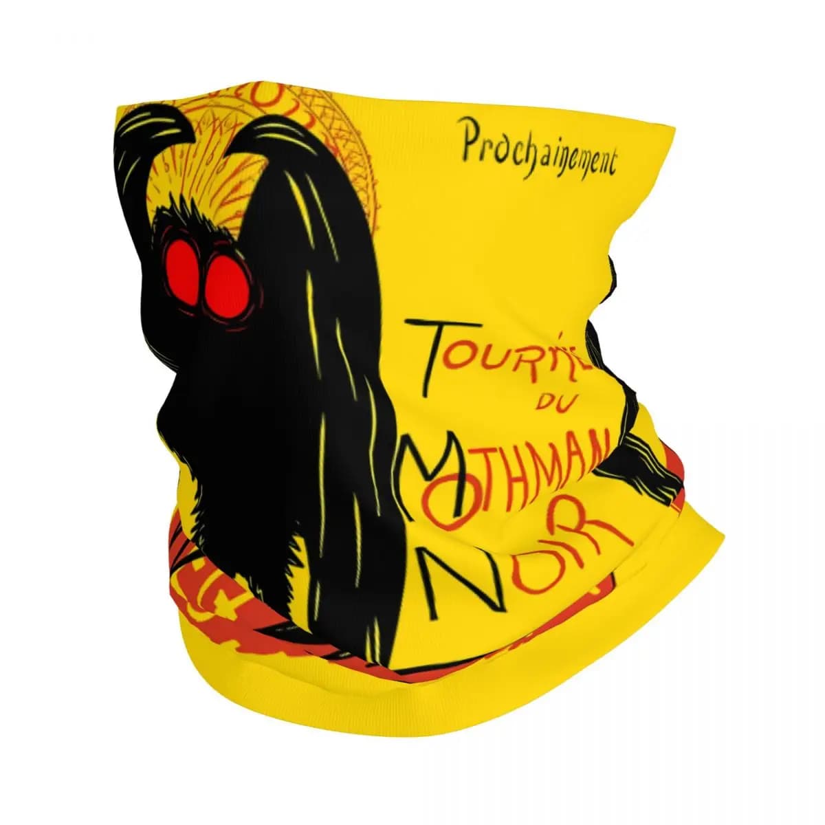 Mothman Moth Man Scarf Neckerchief Neck Face Mask Polyester