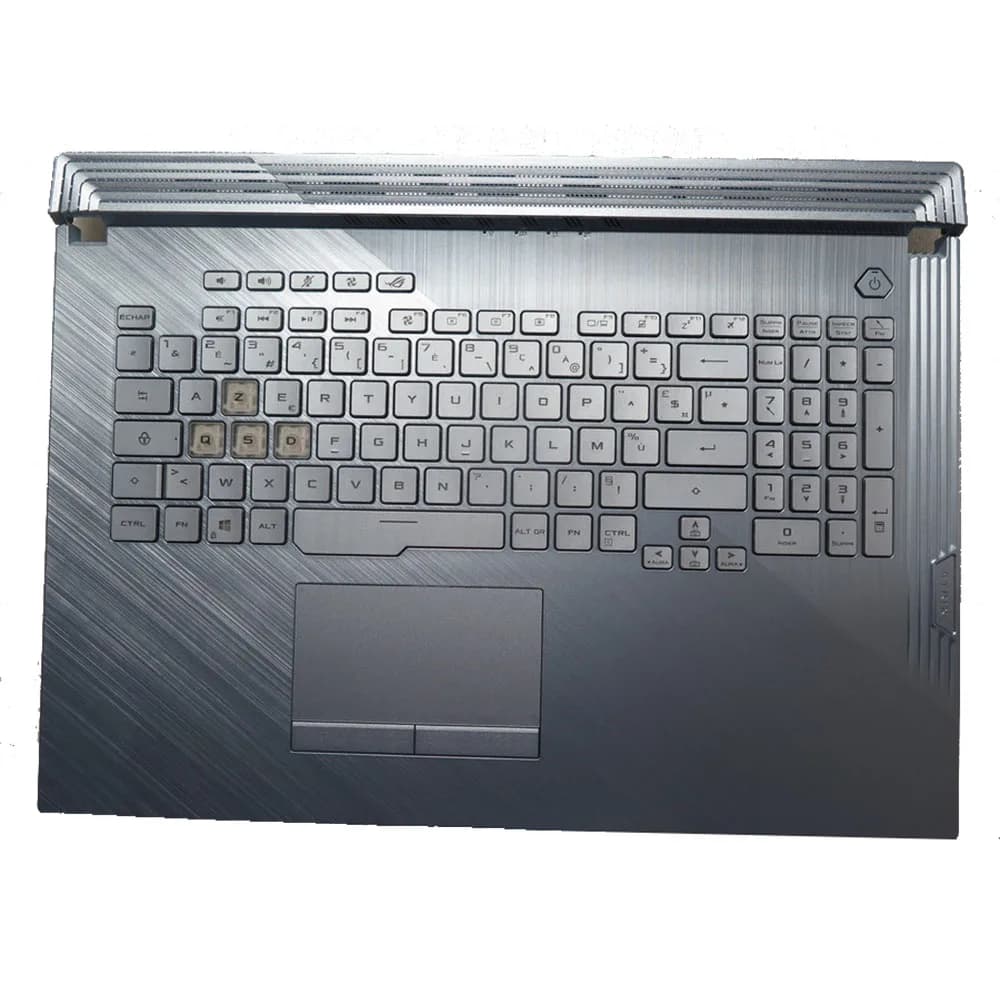 Laptop PalmRest&keyboard For ASUS 90NR01T6-R33FR0 Ice Blue Top Case French glacier blue Backlit keyboard with transparent keys