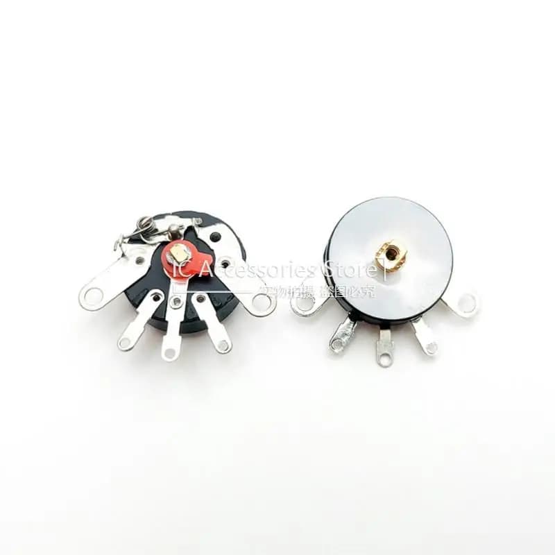 10PCS RV16MM B503 B50K B10K B103 Flat Foot With Switch Radio Potentiometer Power Amplifier Volume Potentiometer 5Pin