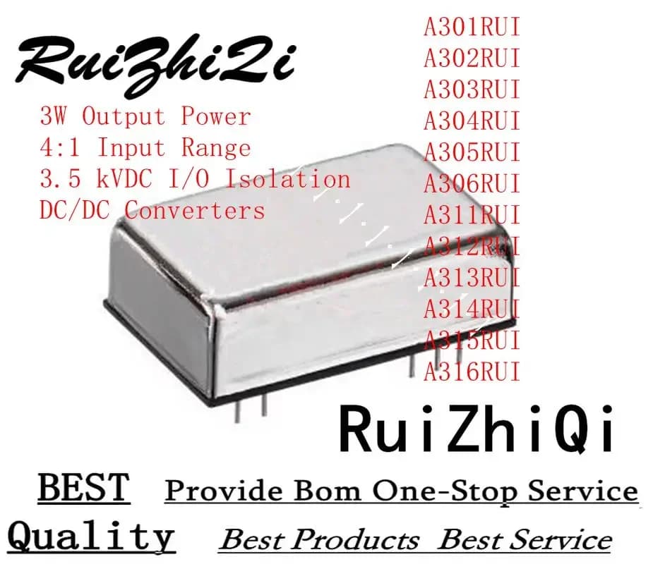 10PCS/LOT A301RUI A302RUI A303RUI A304RUI A305RUI A306RUI A311RUI A312RUI A313RUI A314RUI A315RUI A316RUI 3W 4:1 3500VDC DC/DC