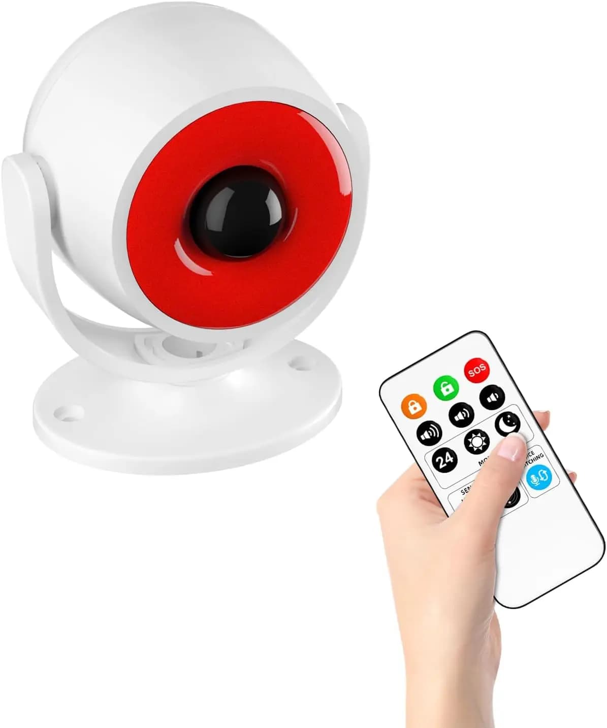 Wireless Motion Sensor Alarm Indoor Remote Control,Motion Detector Alarm With Siren & Strobe,Alert Burglar For Shop Home Garage