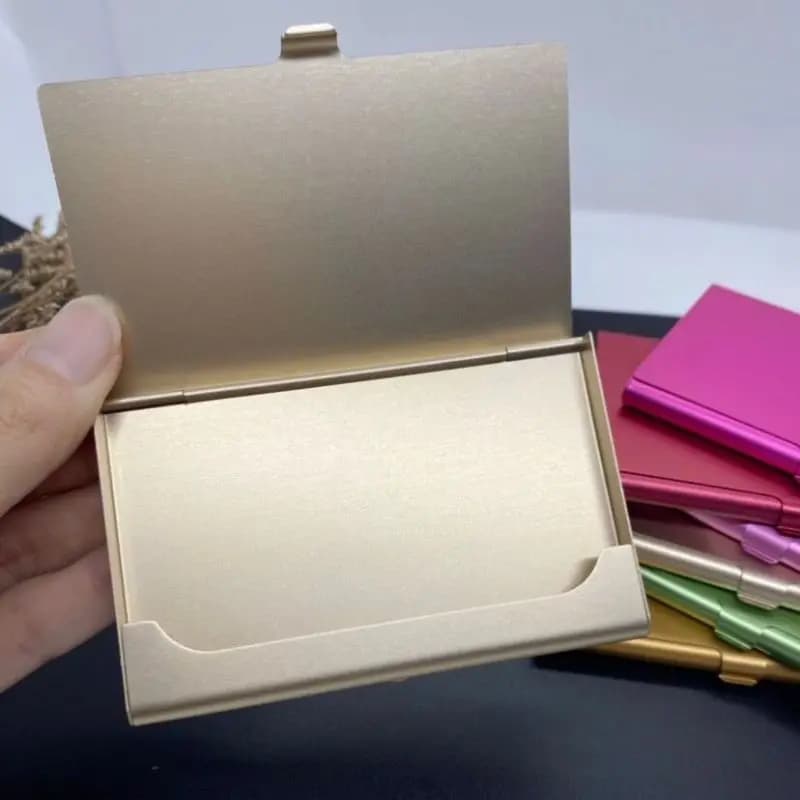 HOT Creative Aluminum Alloy Business Card Holder Metal  Card Case Credit Card Card Holder Card Metal Wallet For Men Women