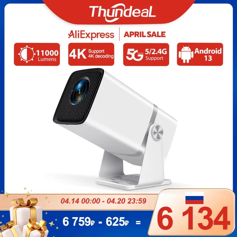 ThundeaL 4K Full HD Projector FHD TD80W Android WiFi 3D Home Theater TD80 Portable Beam Mini Projector Meeting 3D Video PK HY320